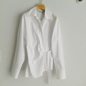 NWT ZARA ZW COLLECTION CROSSOVER POPLIN SHIRT 4437/062